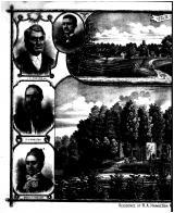 R.A. Hamilton, James R. Hamilton, Inez Howe, James Saunders - Left, Decatur County 1882